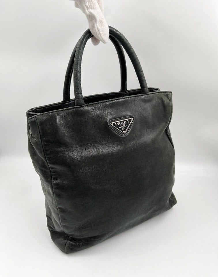 Prada Black Leather Tote