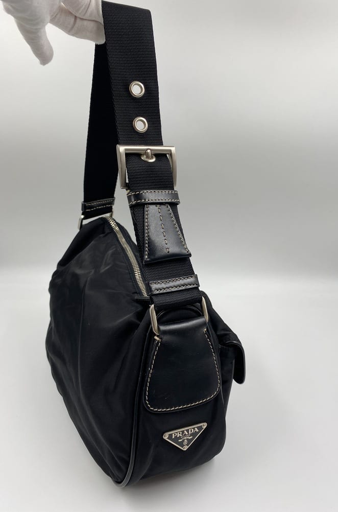 Prada Black Nylon Shoulder Bag