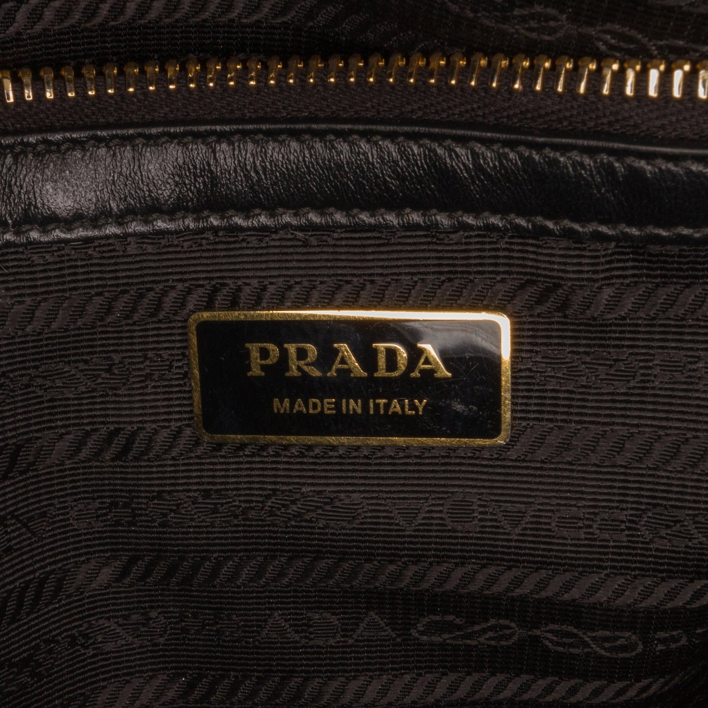 Prada Symbole Triangolo Brown Canvas