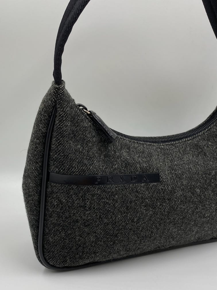 Prada Wool Shoulder Bag