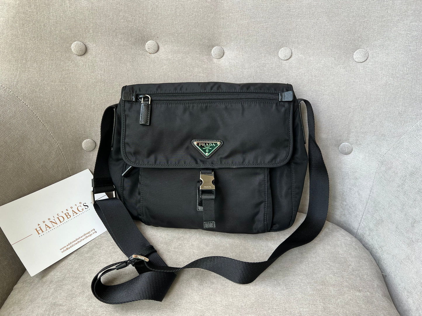 Prada Nylon Black Cross Body Satchel