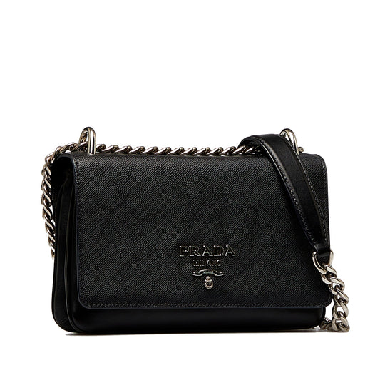 Prada City Crossbody Bag Black Saffiano