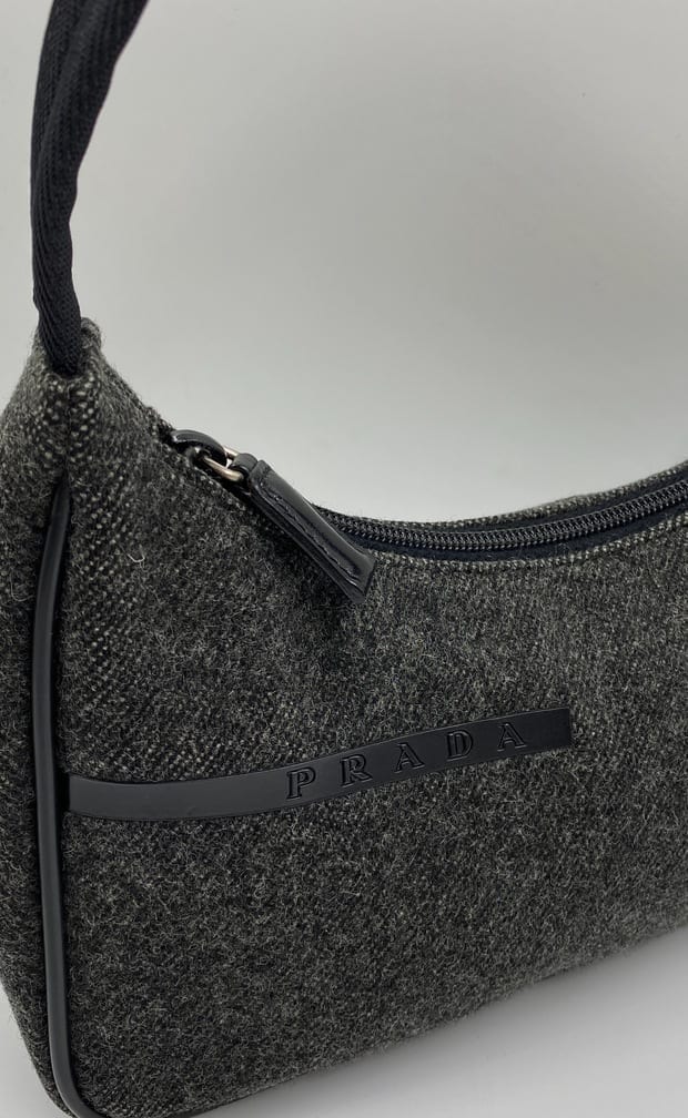 Prada Wool Shoulder Bag