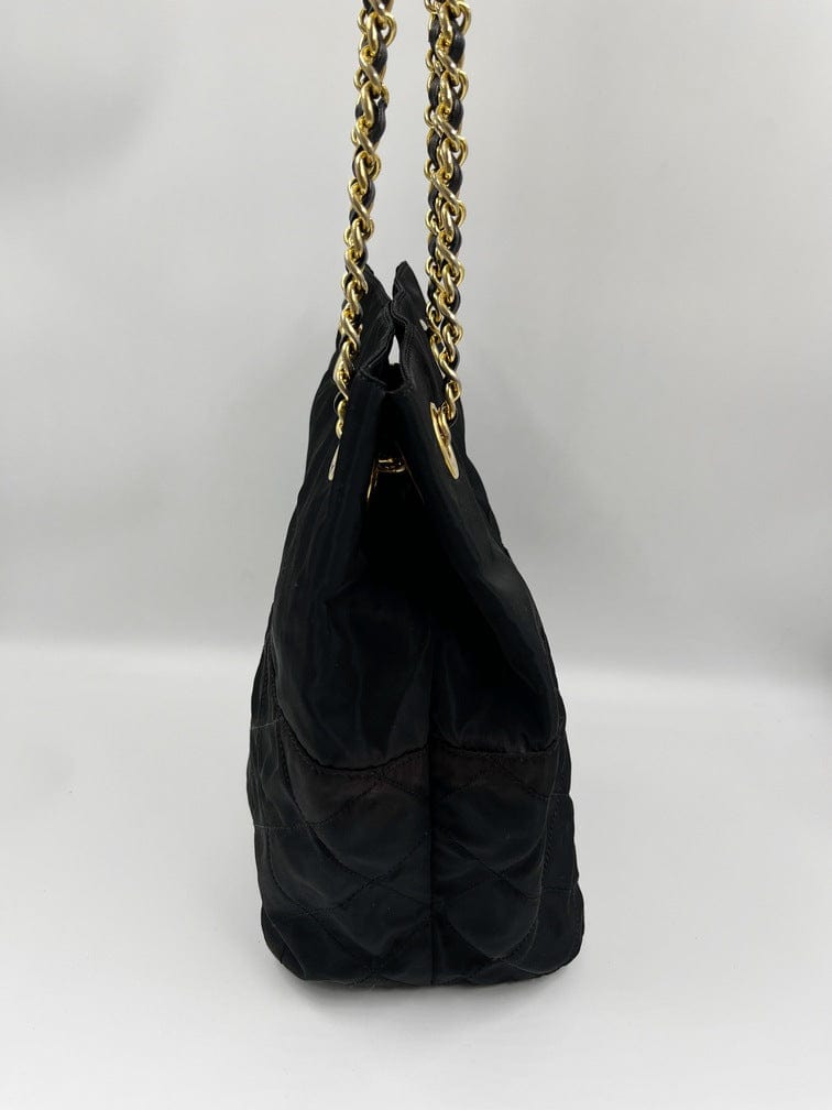 Prada Nylon Tote with Chain Handle