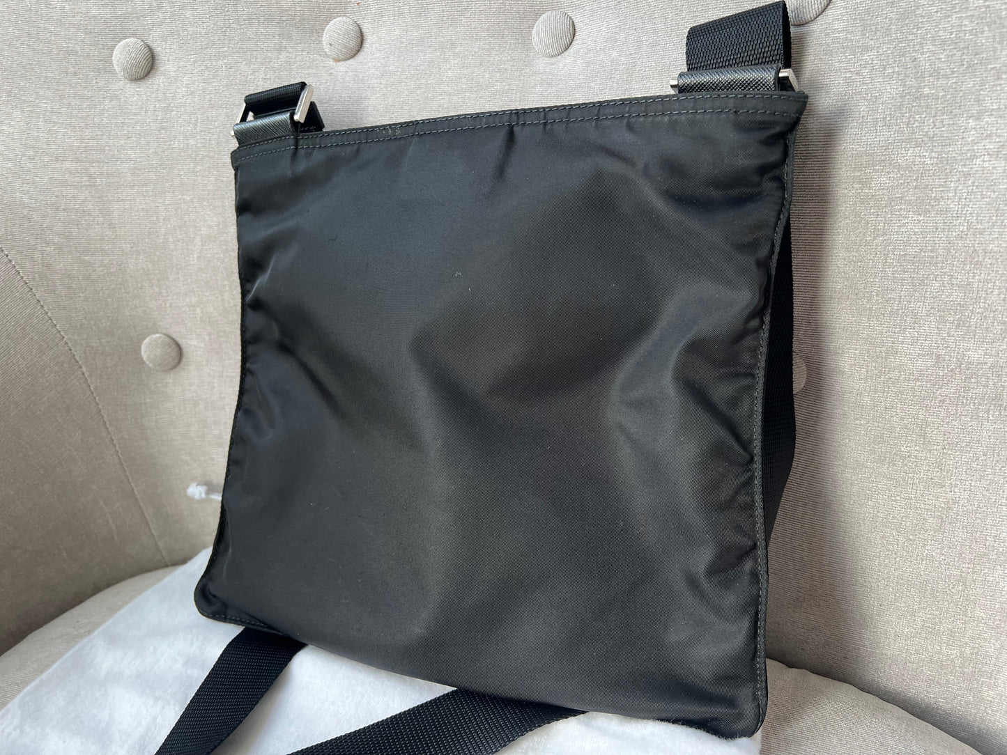 Prada Nylon Black Messenger Bag