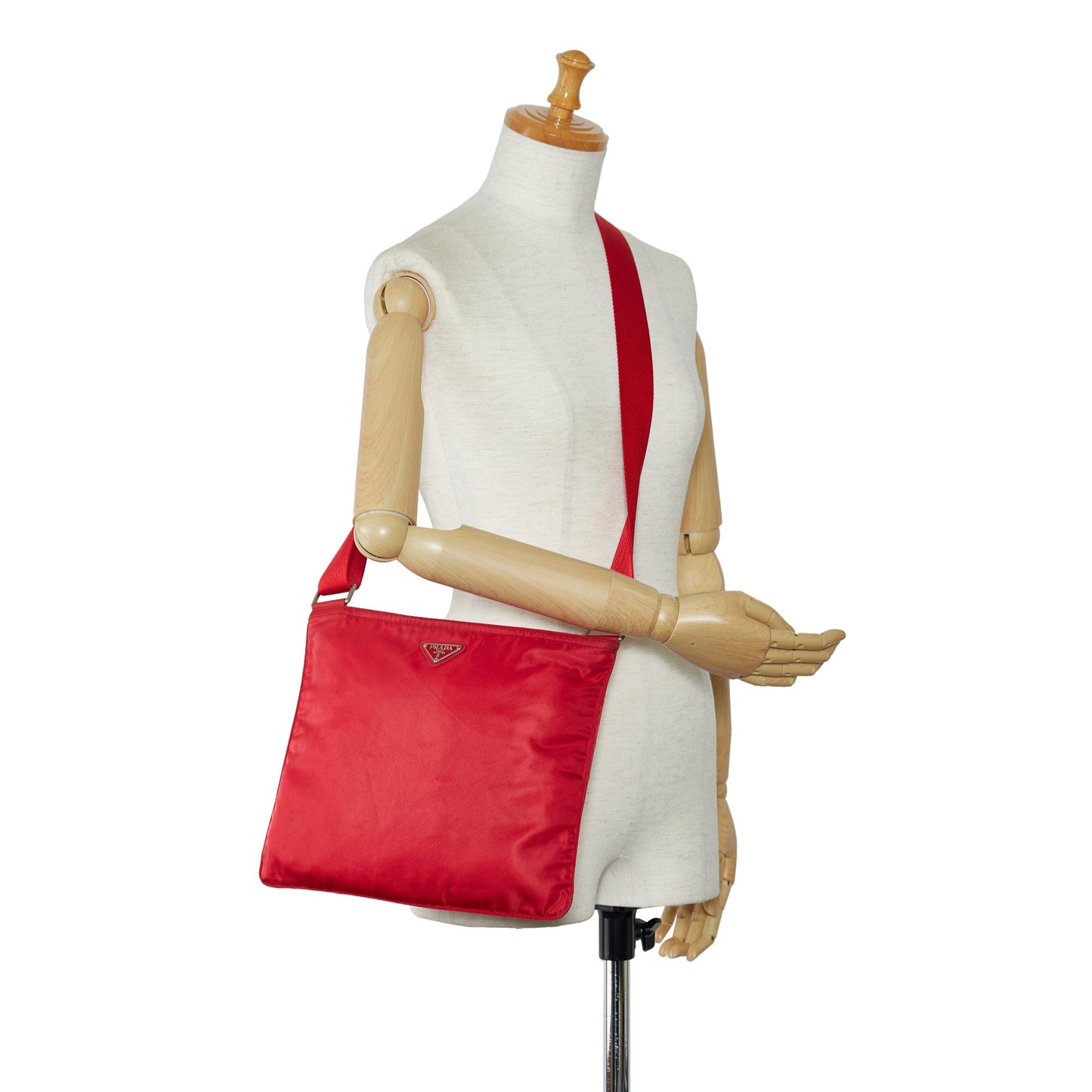 Prada Tessuto Crossbody Bag Red Nylon