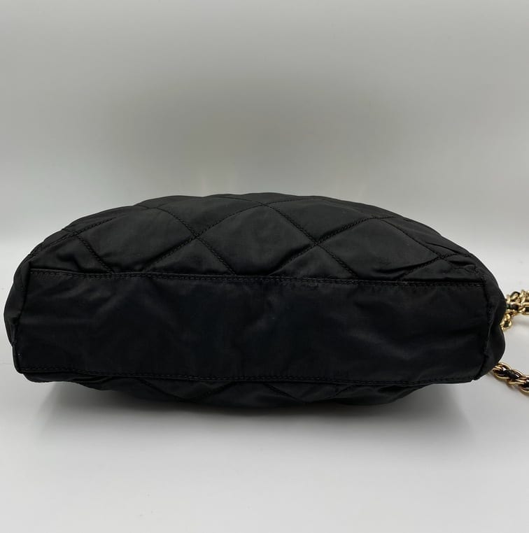 Prada Nylon Shoulder Bag with Chain Handle