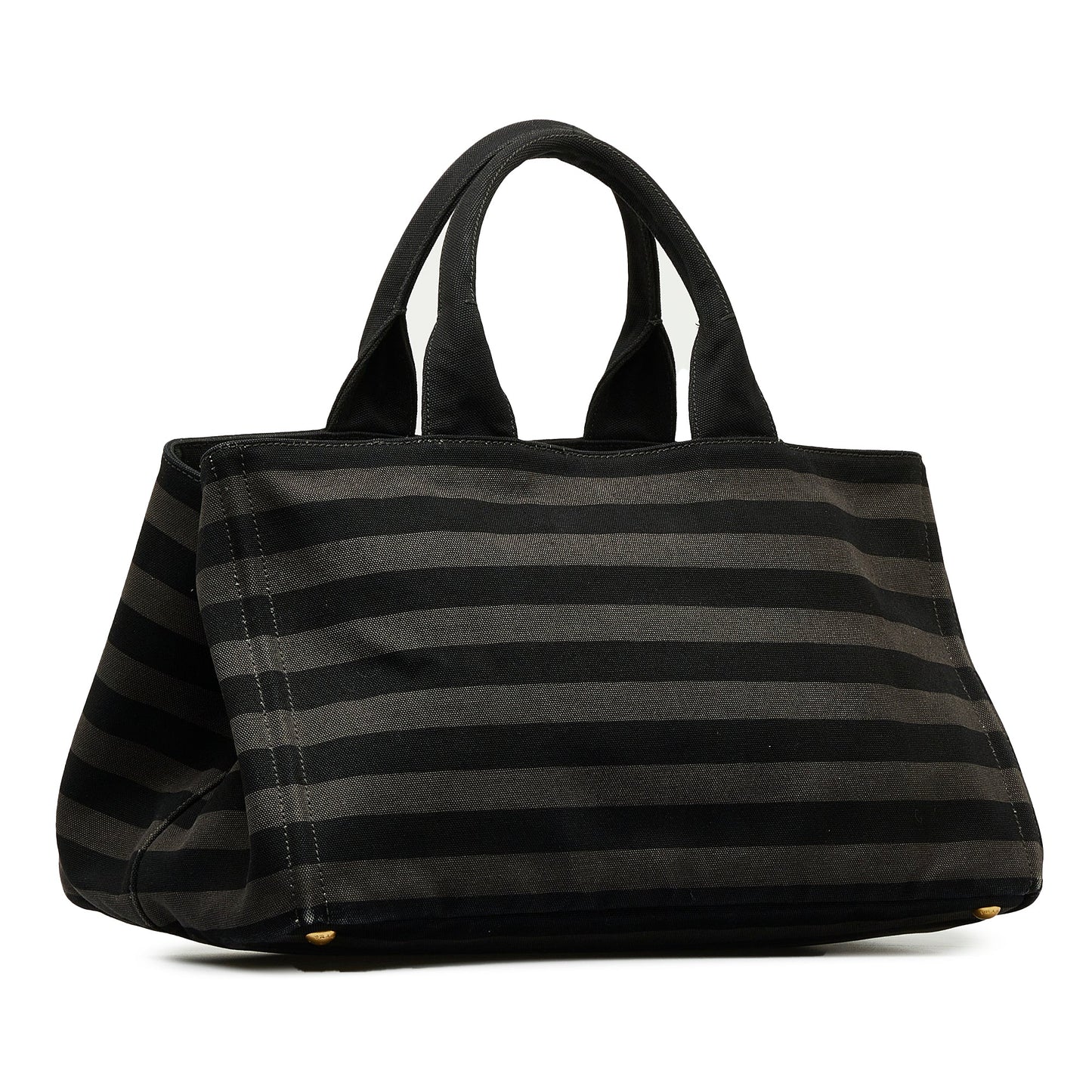 Black Prada Canapa Righe Tote