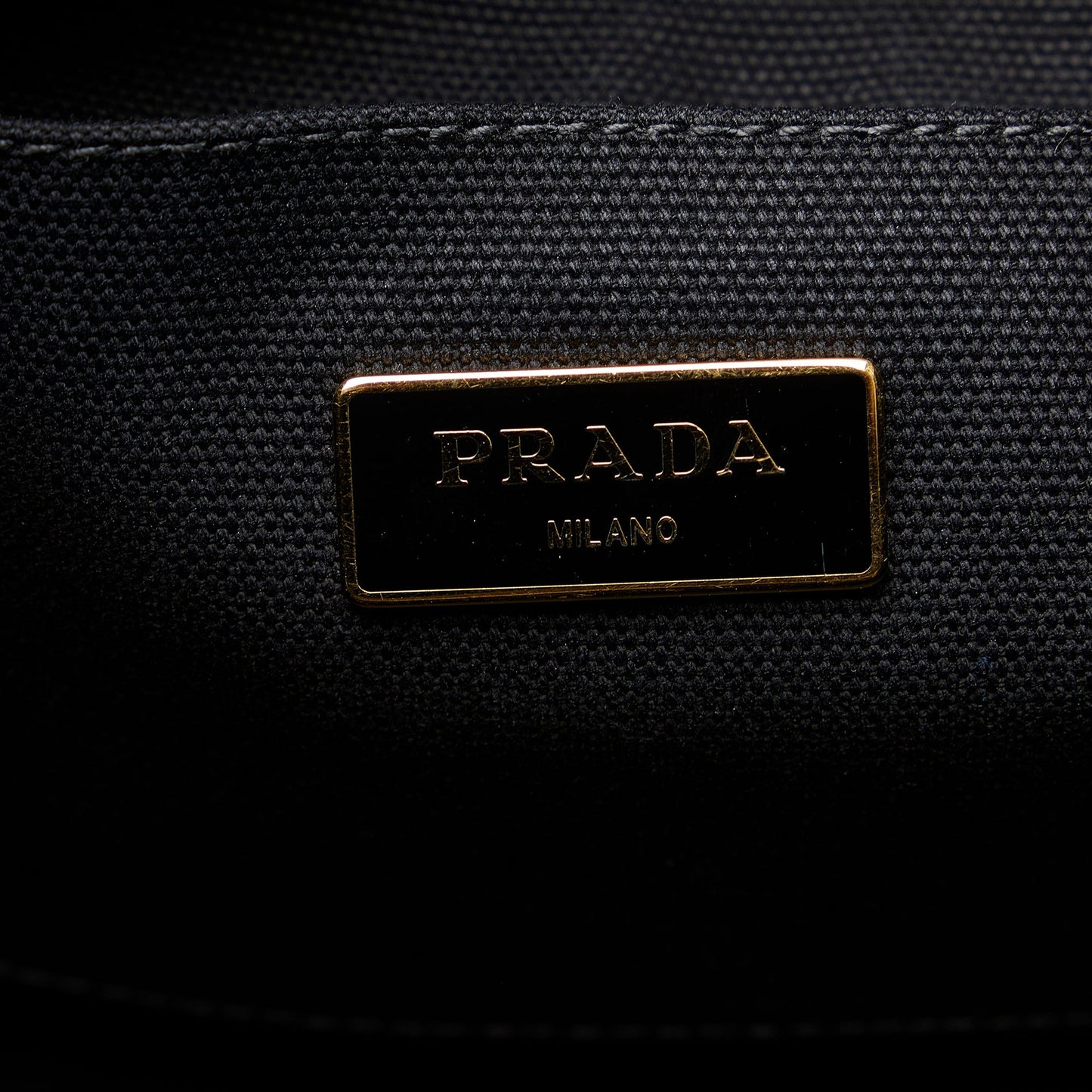 Black Prada Canapa Righe Tote