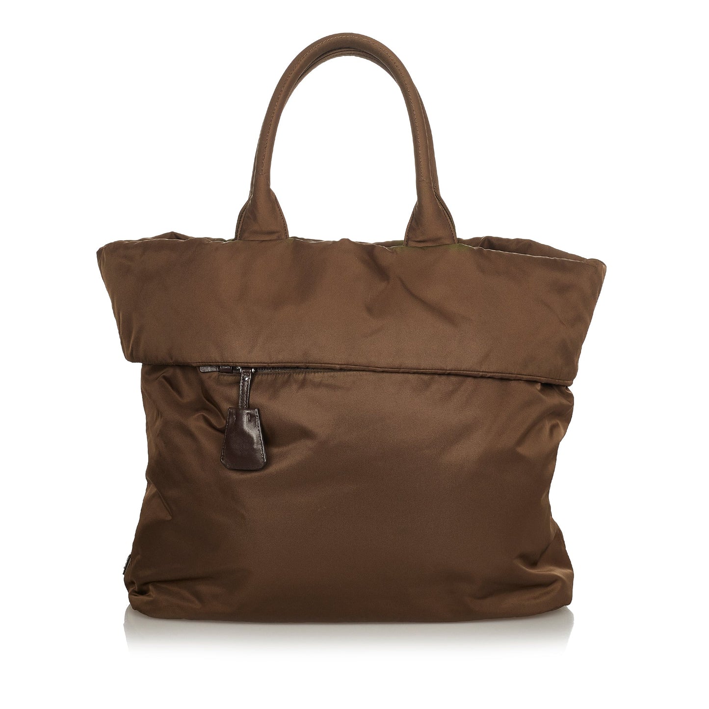 Brown Prada Tessuto Reversible Tote Bag