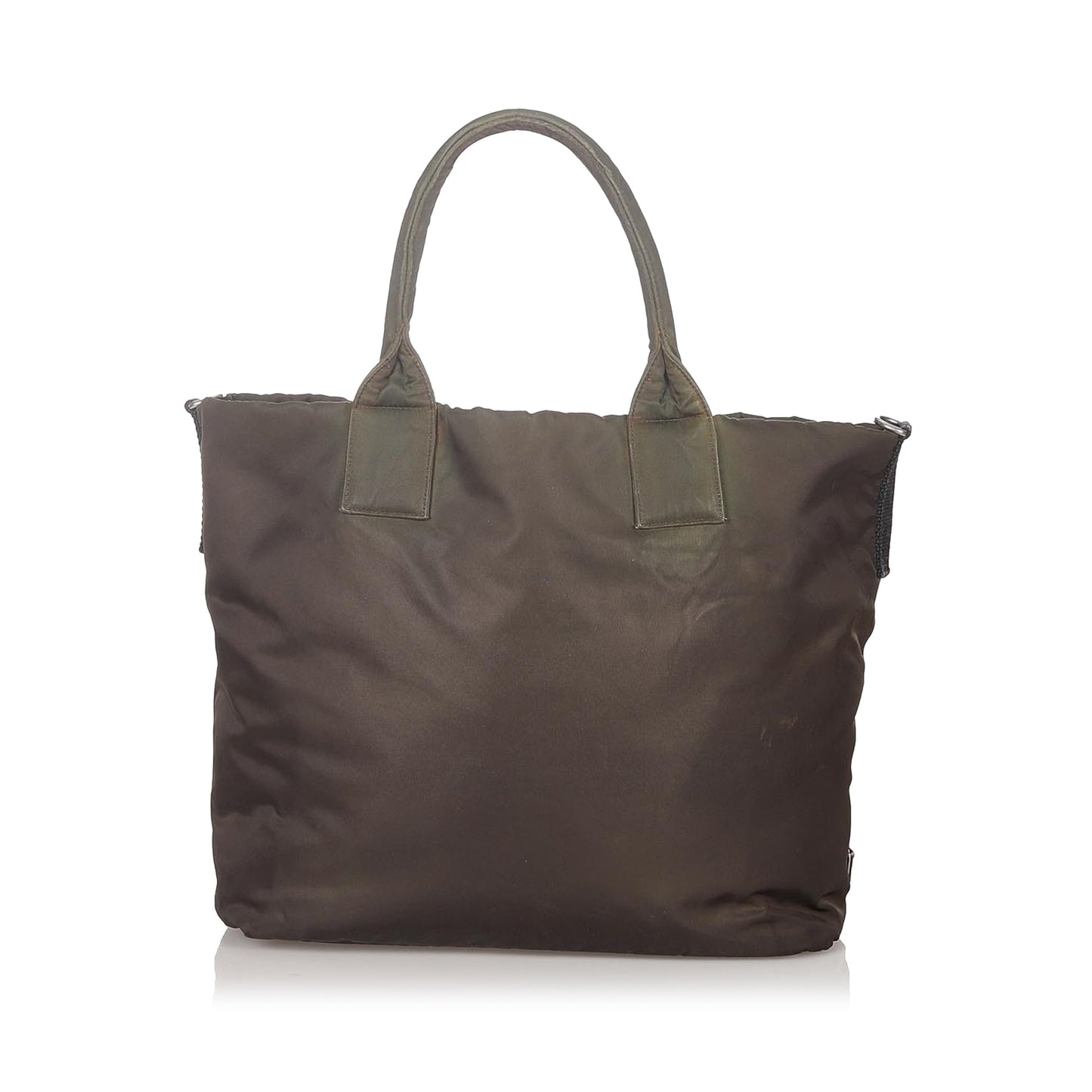 Brown Prada Tessuto Reversible Tote Bag