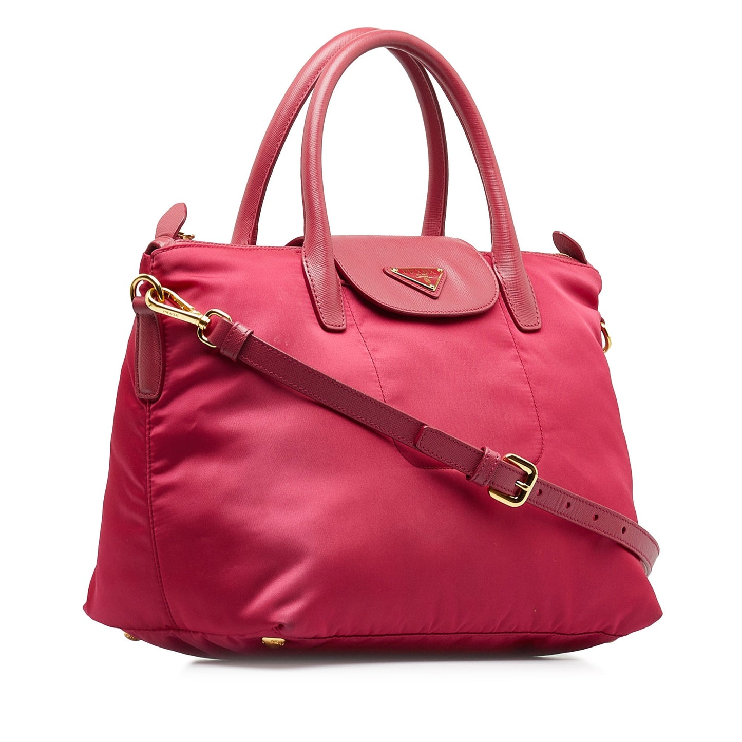 Prada Tessuto Handbag Red Nylon Canvas