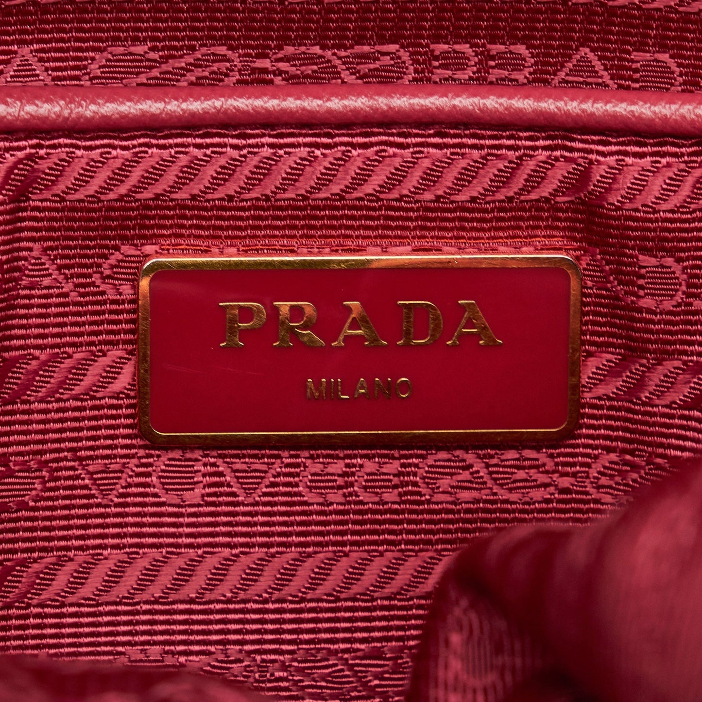 Prada Tessuto Handbag Red Nylon Canvas