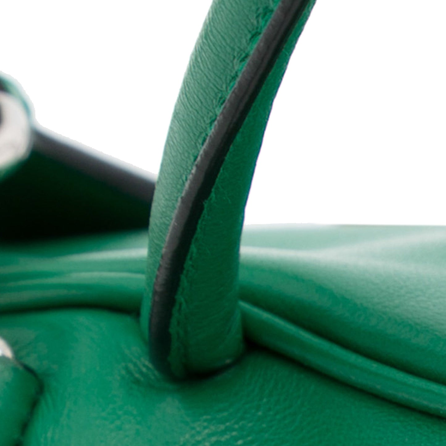 Prada Triangle Green Leather