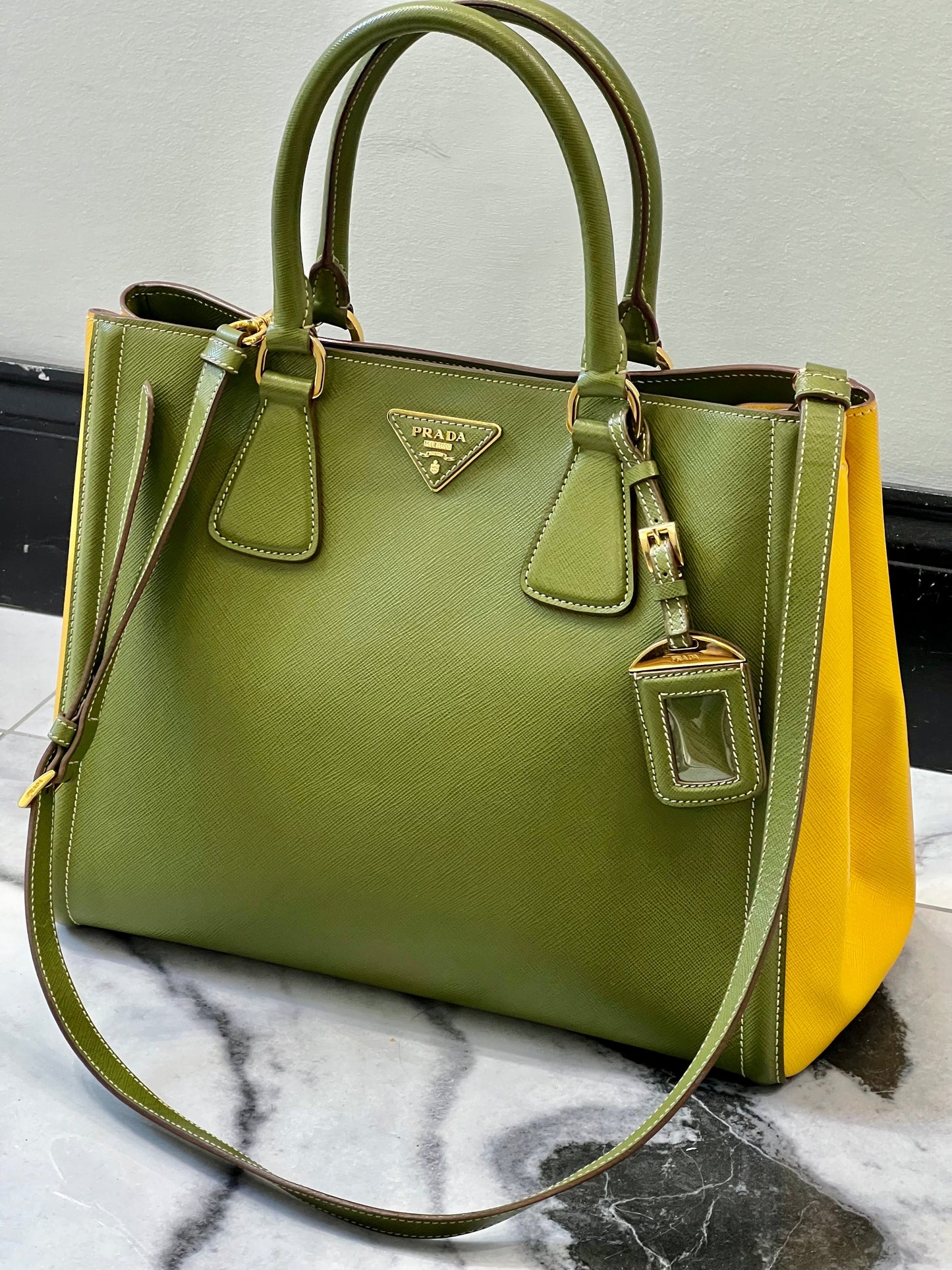 Prada Lux Leather Saffiano Medium Tote