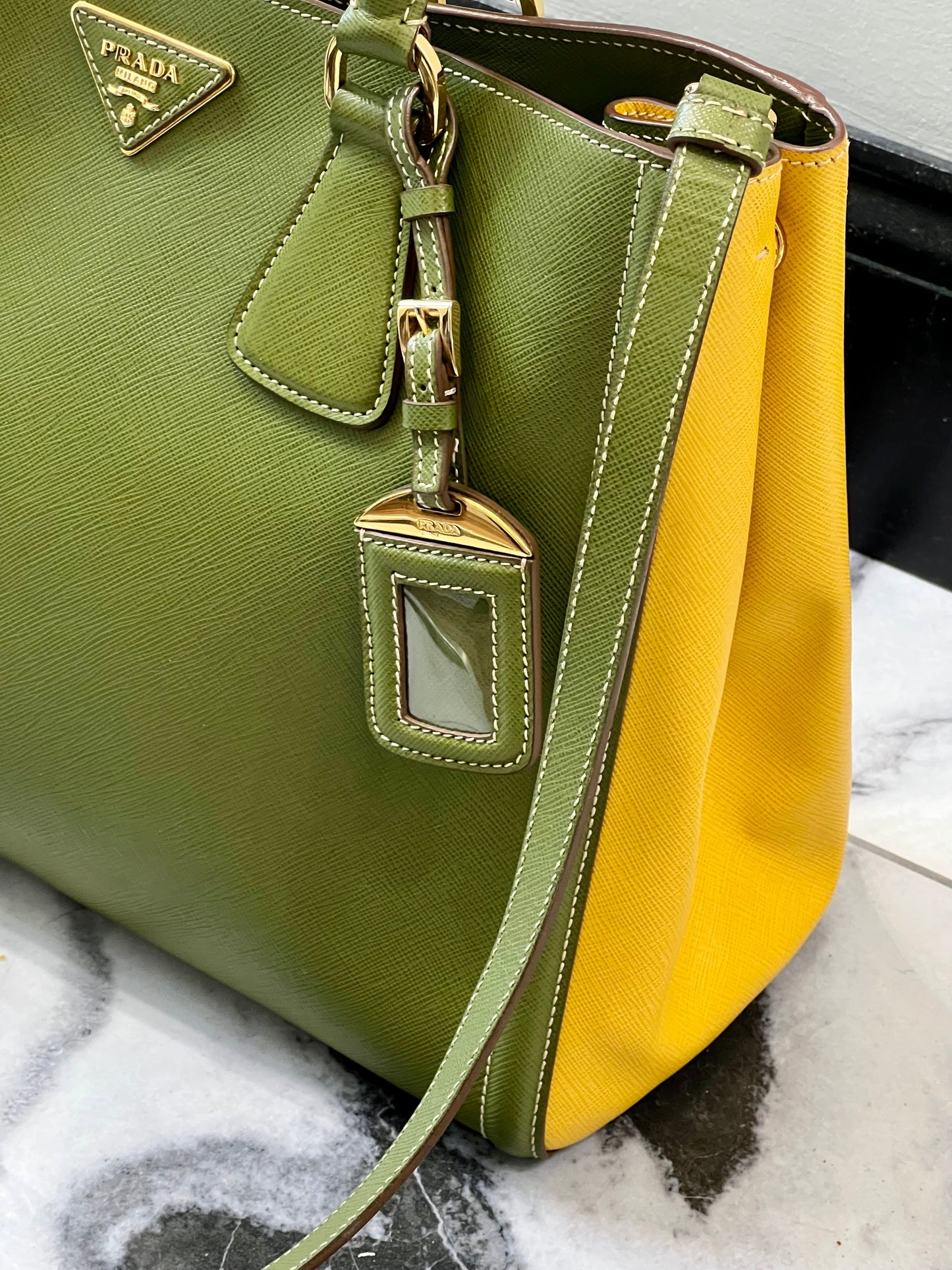 Prada Lux Leather Saffiano Medium Tote