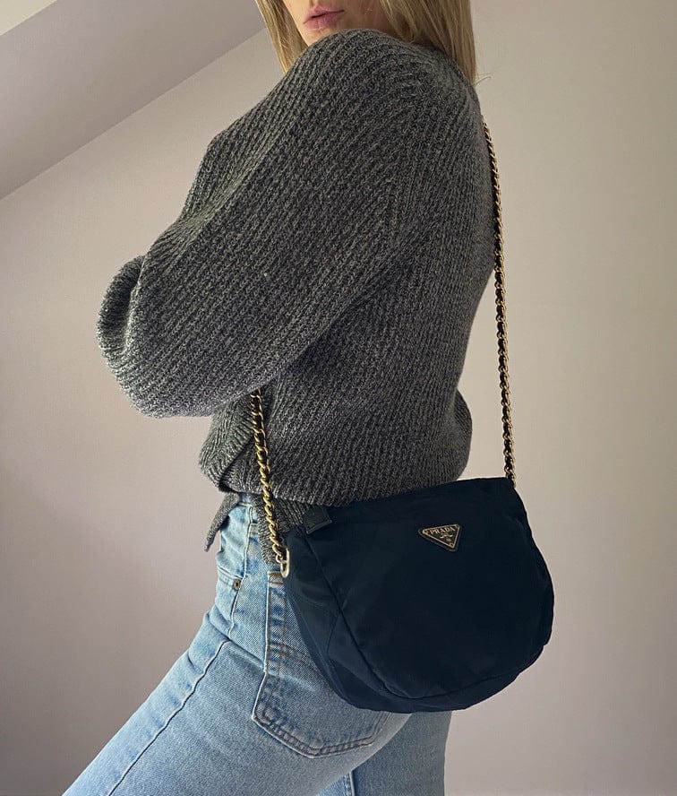 Prada Nylon Navy Crossbody Bag