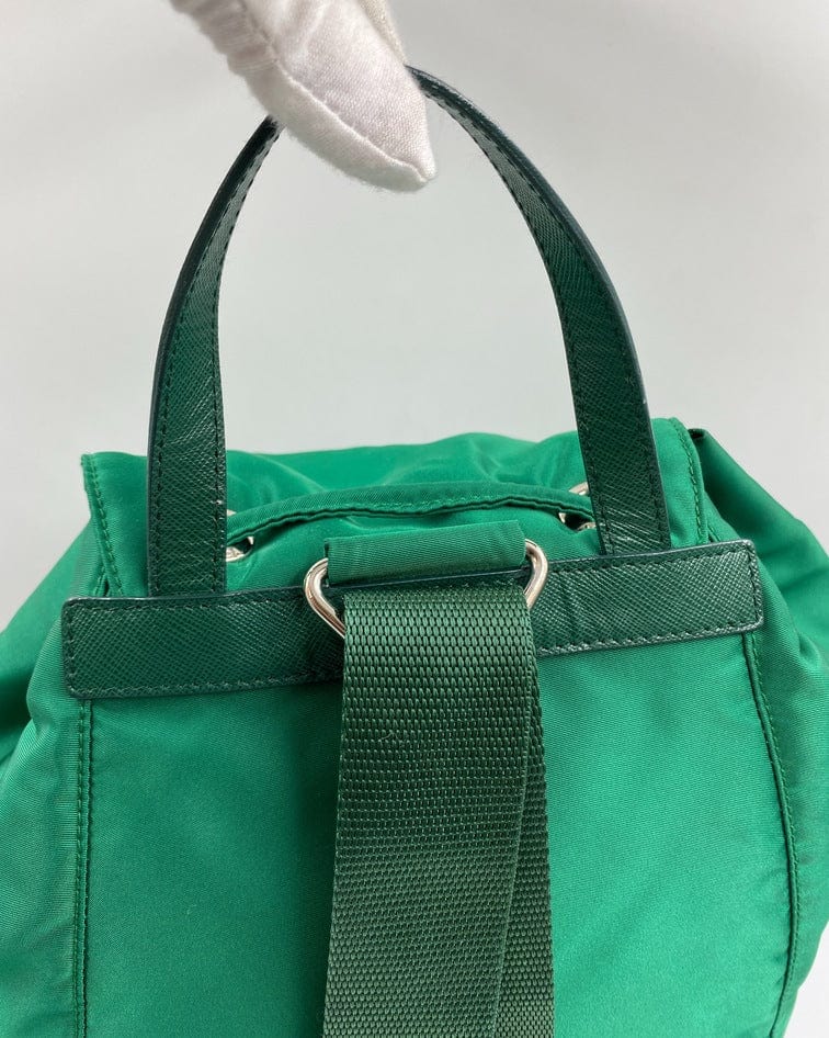 Prada Nylon Green Backpack