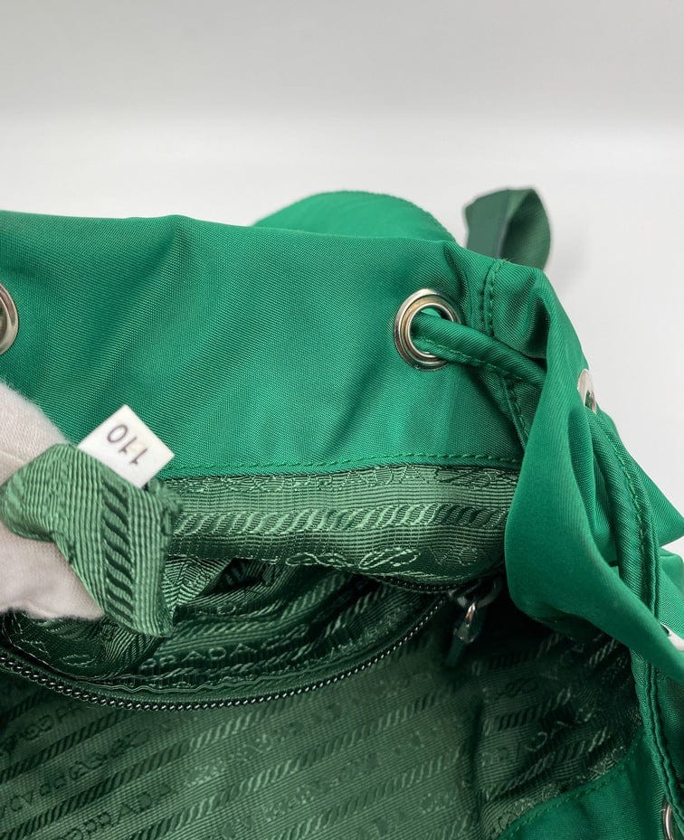 Prada Nylon Green Backpack