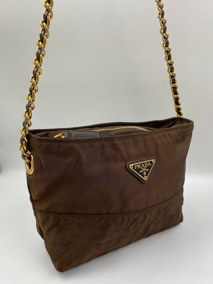 Prada Nylon Brown Crossbody Bag