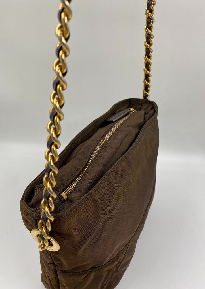 Prada Nylon Brown Crossbody Bag