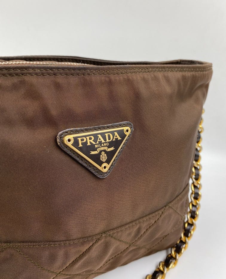 Prada Nylon Brown Crossbody Bag