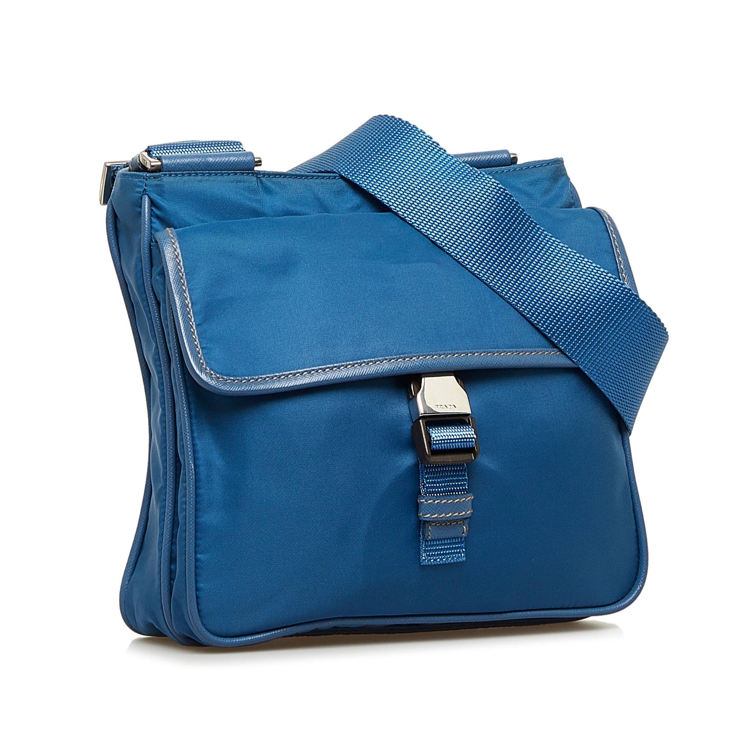 Prada Tessuto Crossbody Bag Blue