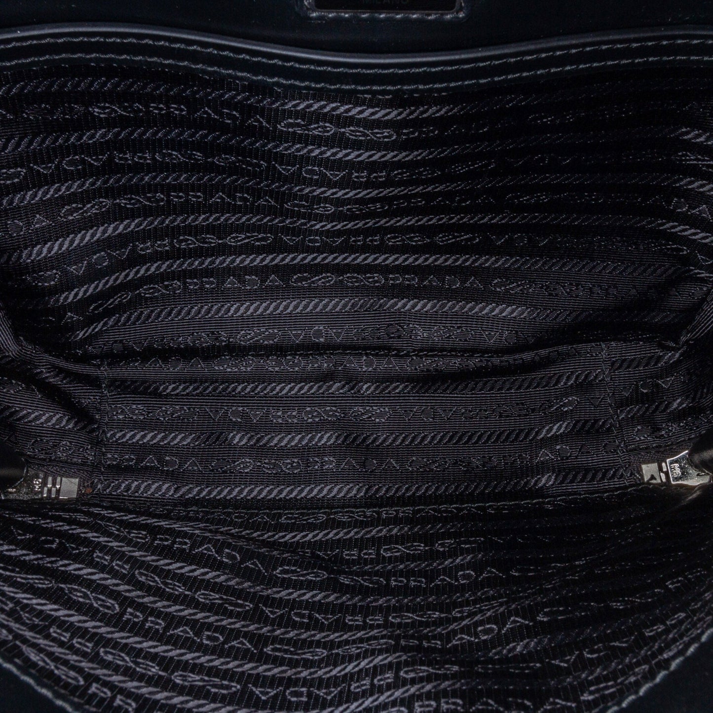 Prada Brique Black Saffiano