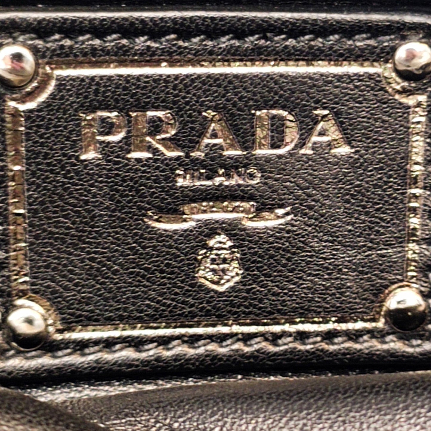 Brown Prada Knit Nappa Tote Bag