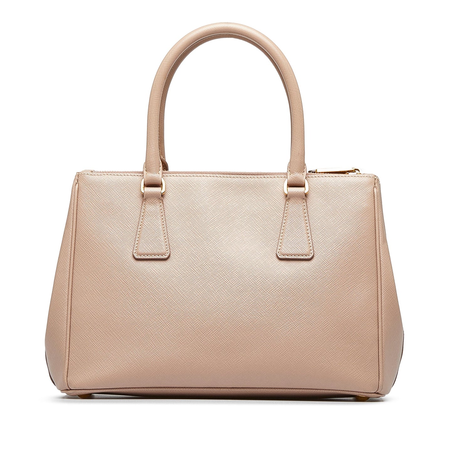 Prada Double Zip Galleria Beige Saffiano Lux