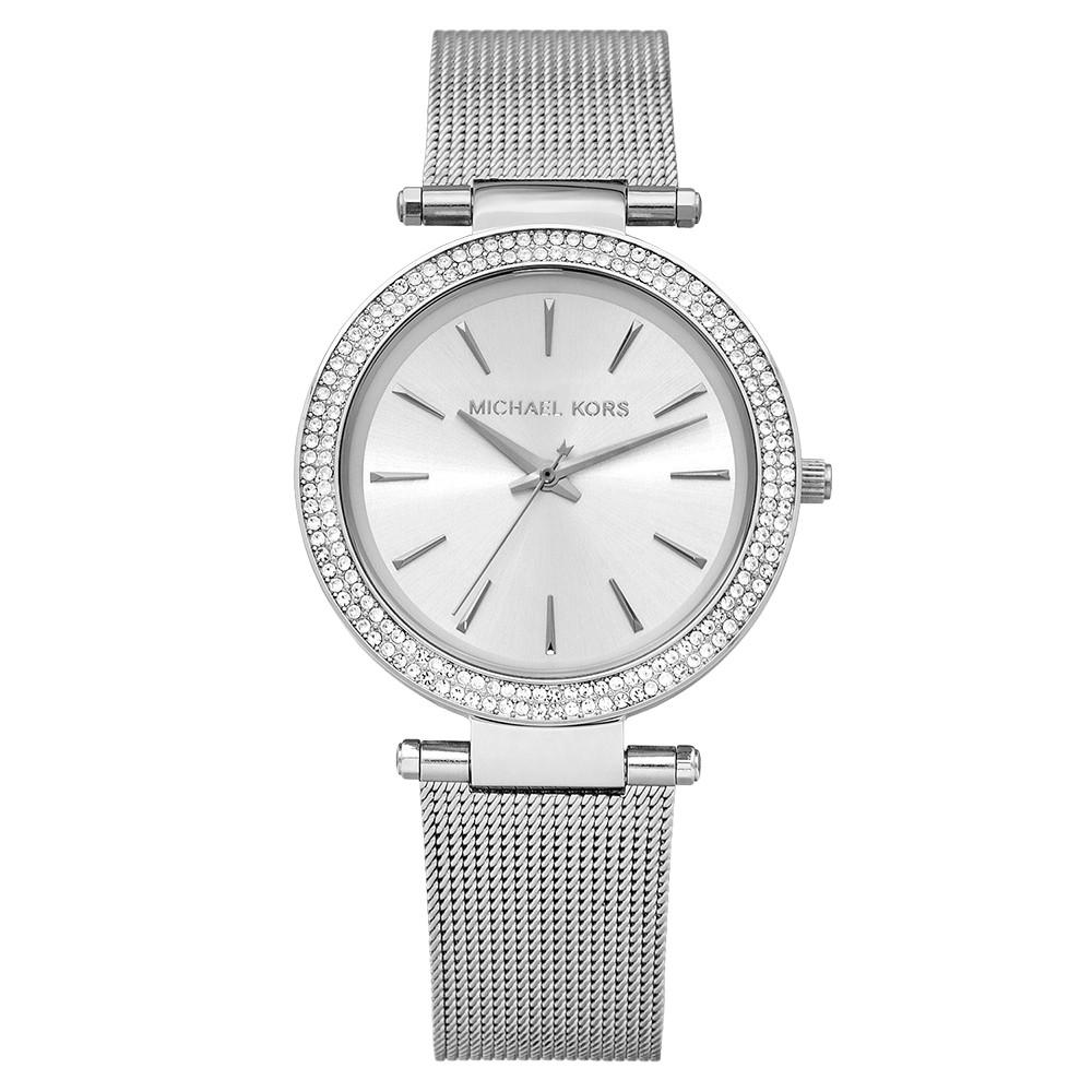 Ladies / Womens Silver Mesh Michael Kors Designer Watch MK3367