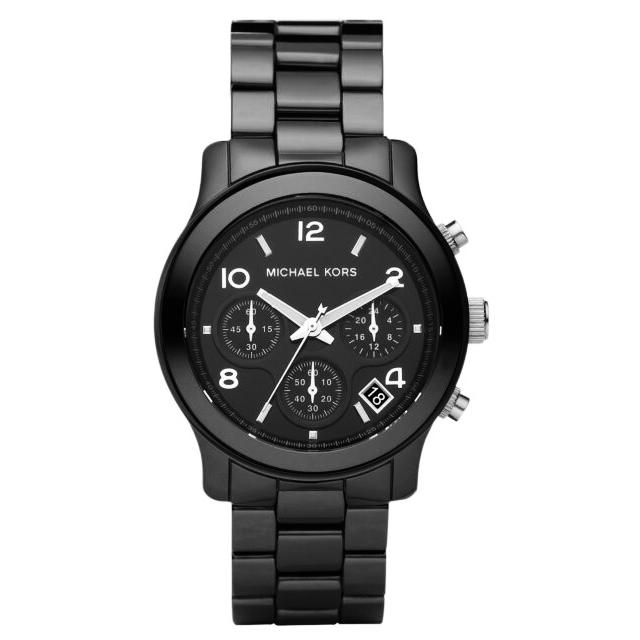 Ladies / Womens Runway Black Ceramic Chronograph Michael Kors Designer Watch MK5162