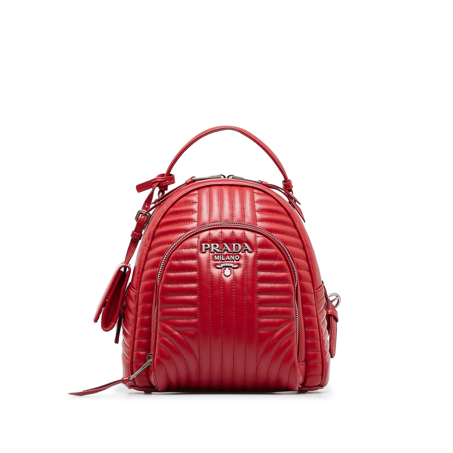 Prada Diagramme Red Soft Calfskin