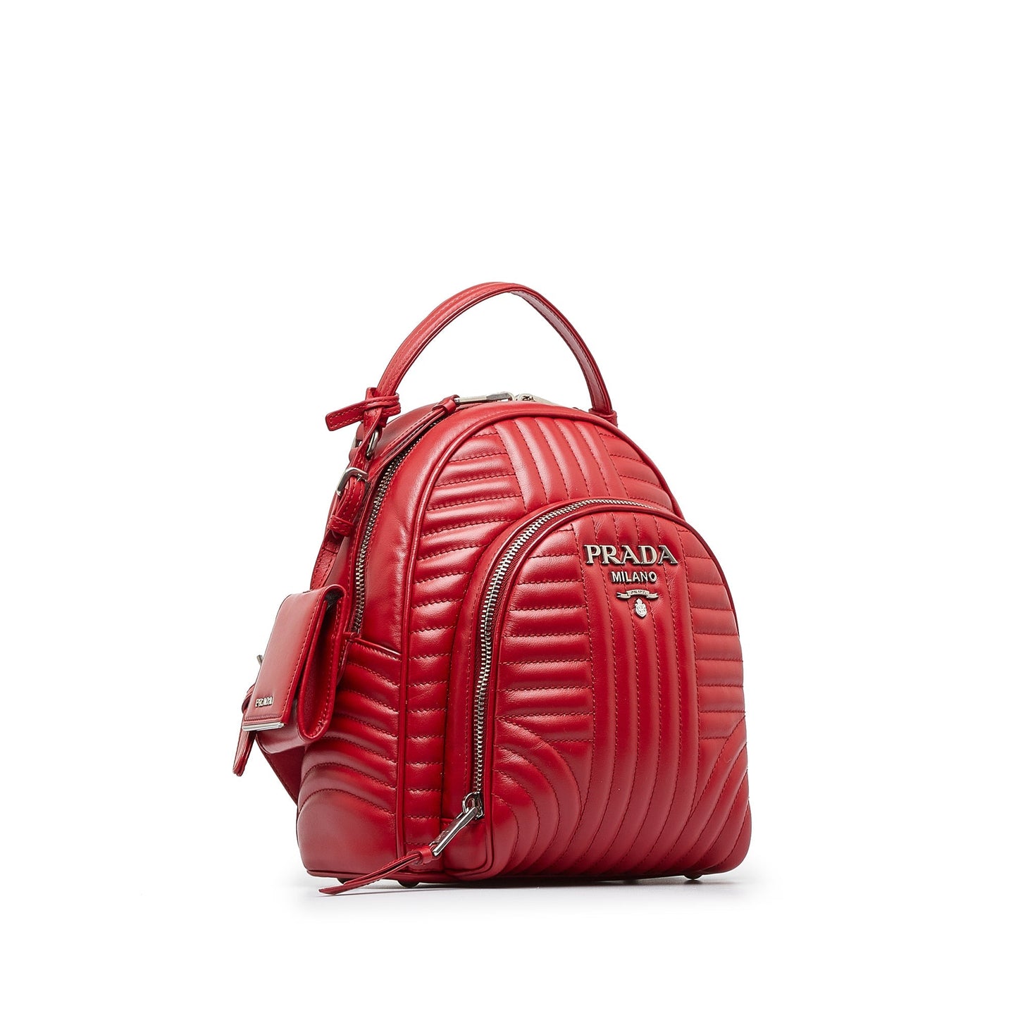 Prada Diagramme Red Soft Calfskin