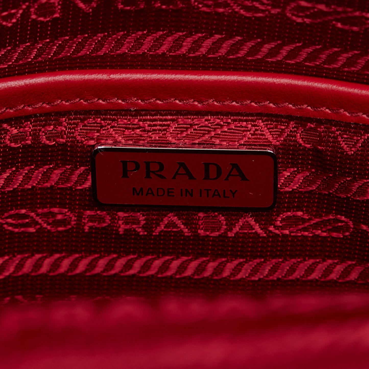 Prada Diagramme Red Soft Calfskin