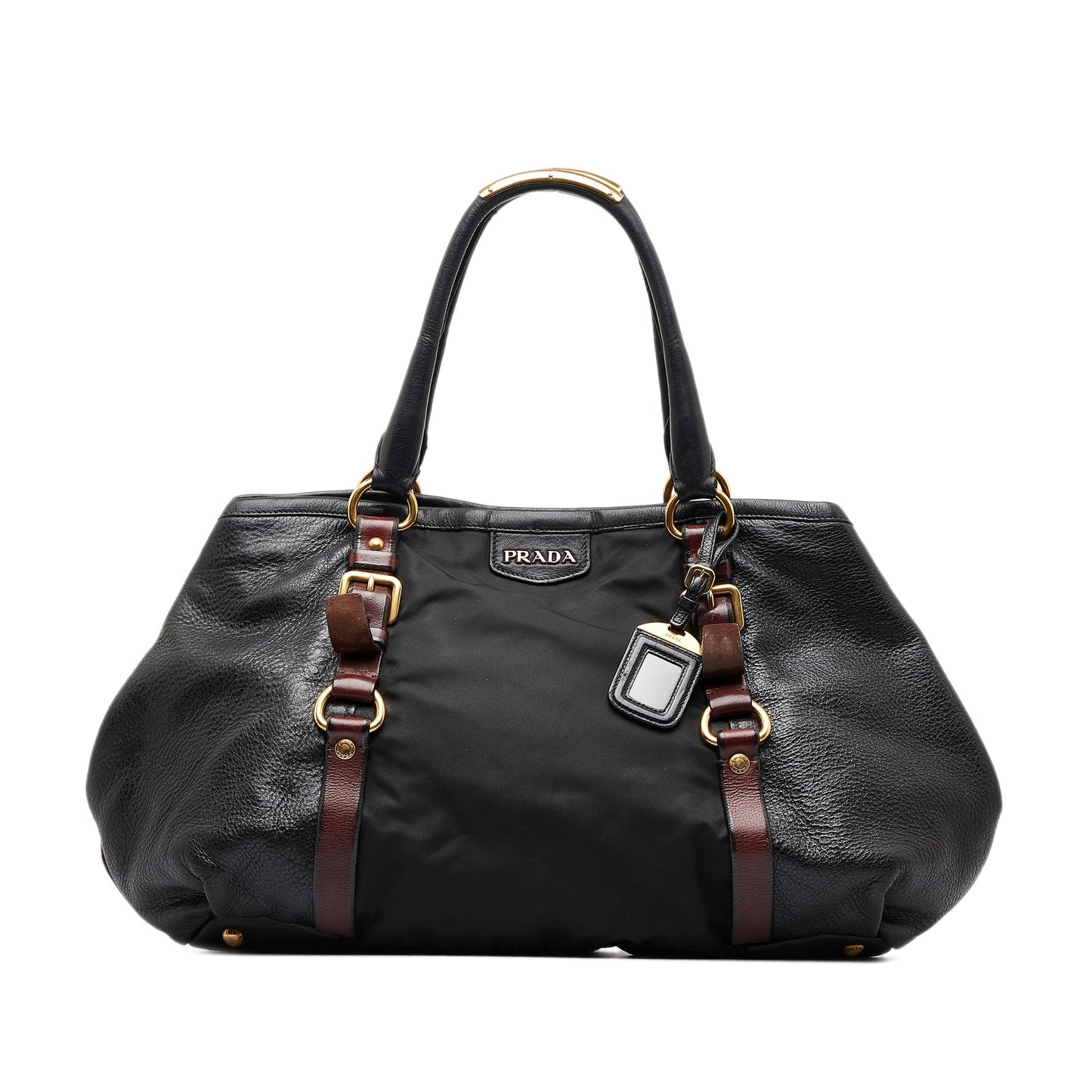 Black Prada Leather and Nylon Tote