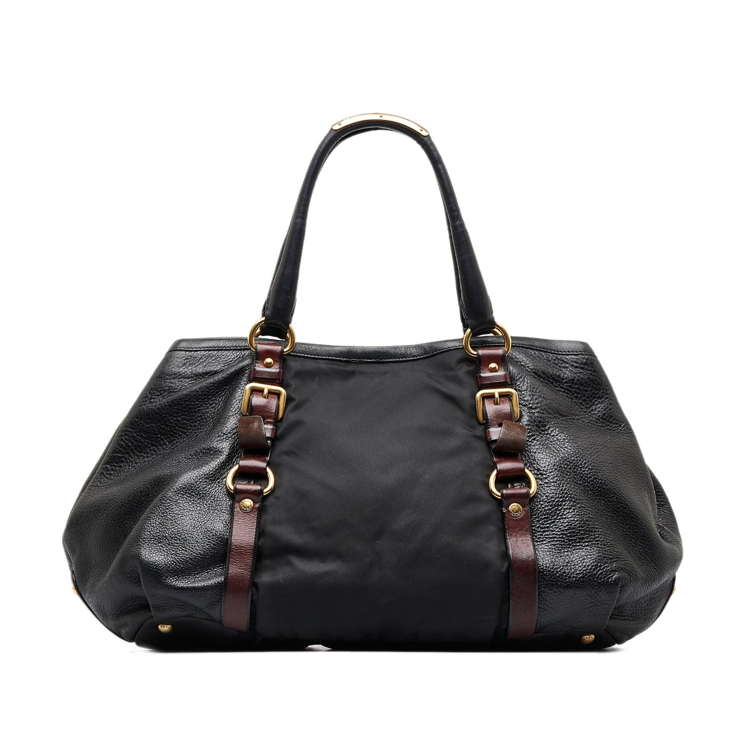 Black Prada Leather and Nylon Tote