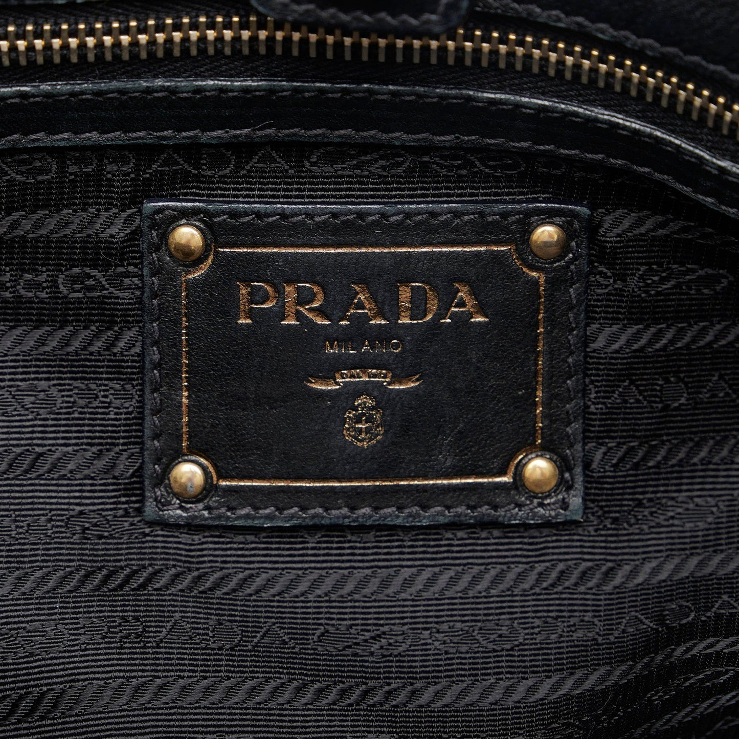 Black Prada Leather and Nylon Tote