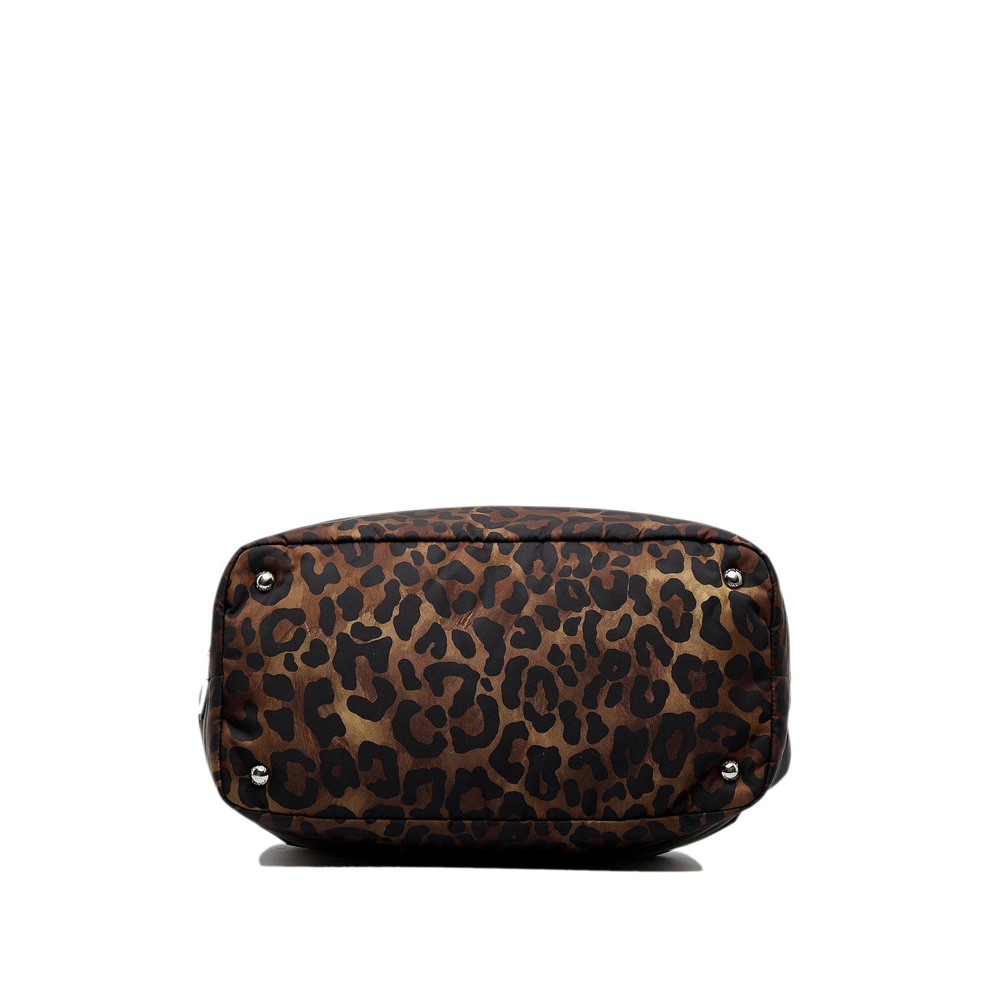 Prada Tessuto Reversible Leopard Print Black Nylon