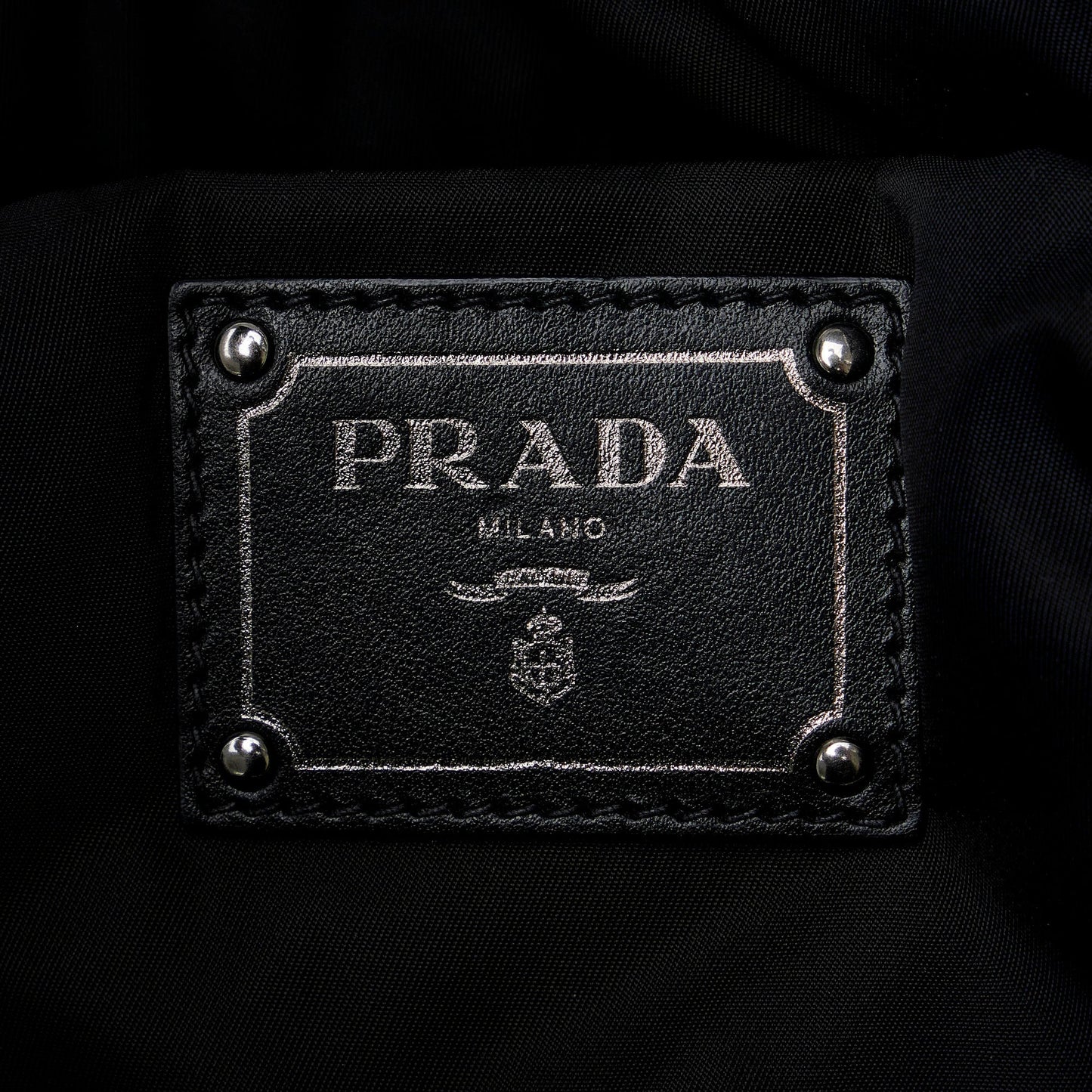 Prada Tessuto Reversible Leopard Print Black Nylon