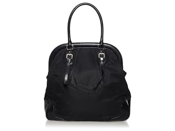 PRADA CANAPA LOGO FRAME SATCHEL BAG