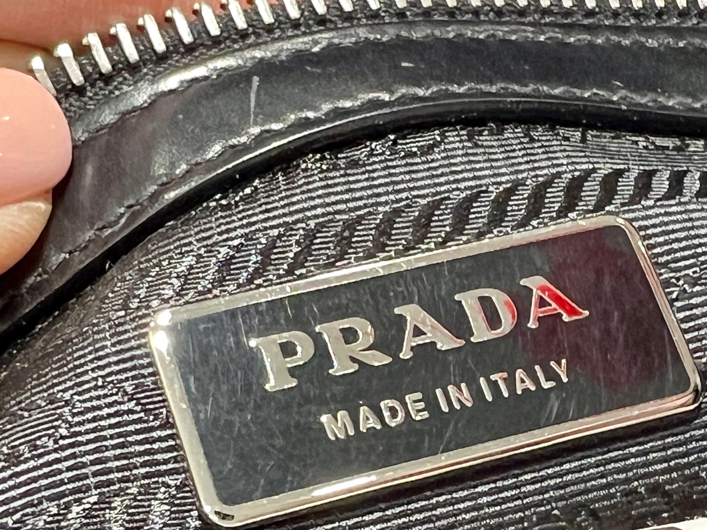 PRADA CANAPA LOGO FRAME SATCHEL BAG