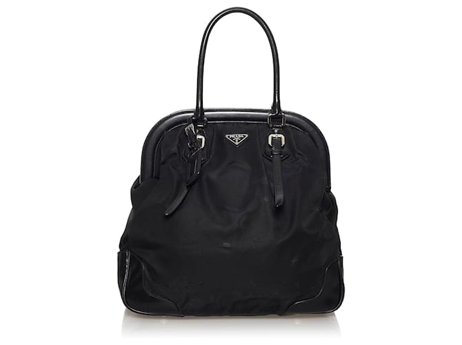 PRADA CANAPA LOGO FRAME SATCHEL BAG