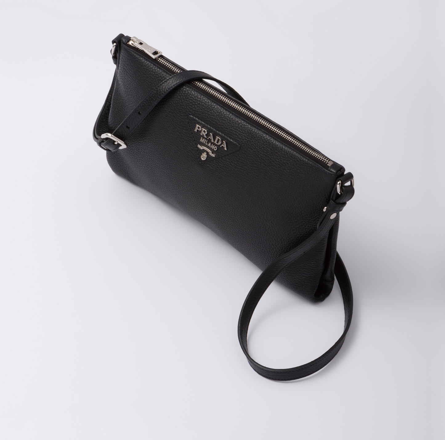 PRADA LEATHER SMALL SHOULDER BAG