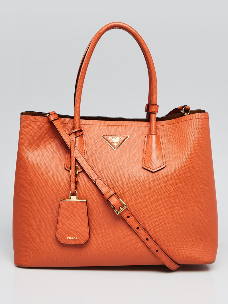 Prada Saffiano Leather Double Handle Tote Bag