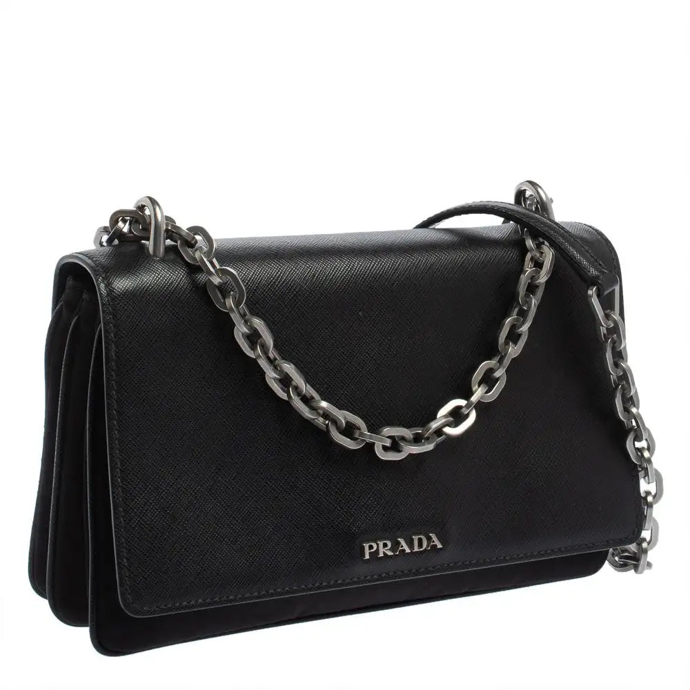 PRADA SAFFIANO LUX LEATHER CHAIN SHOULDER BAG