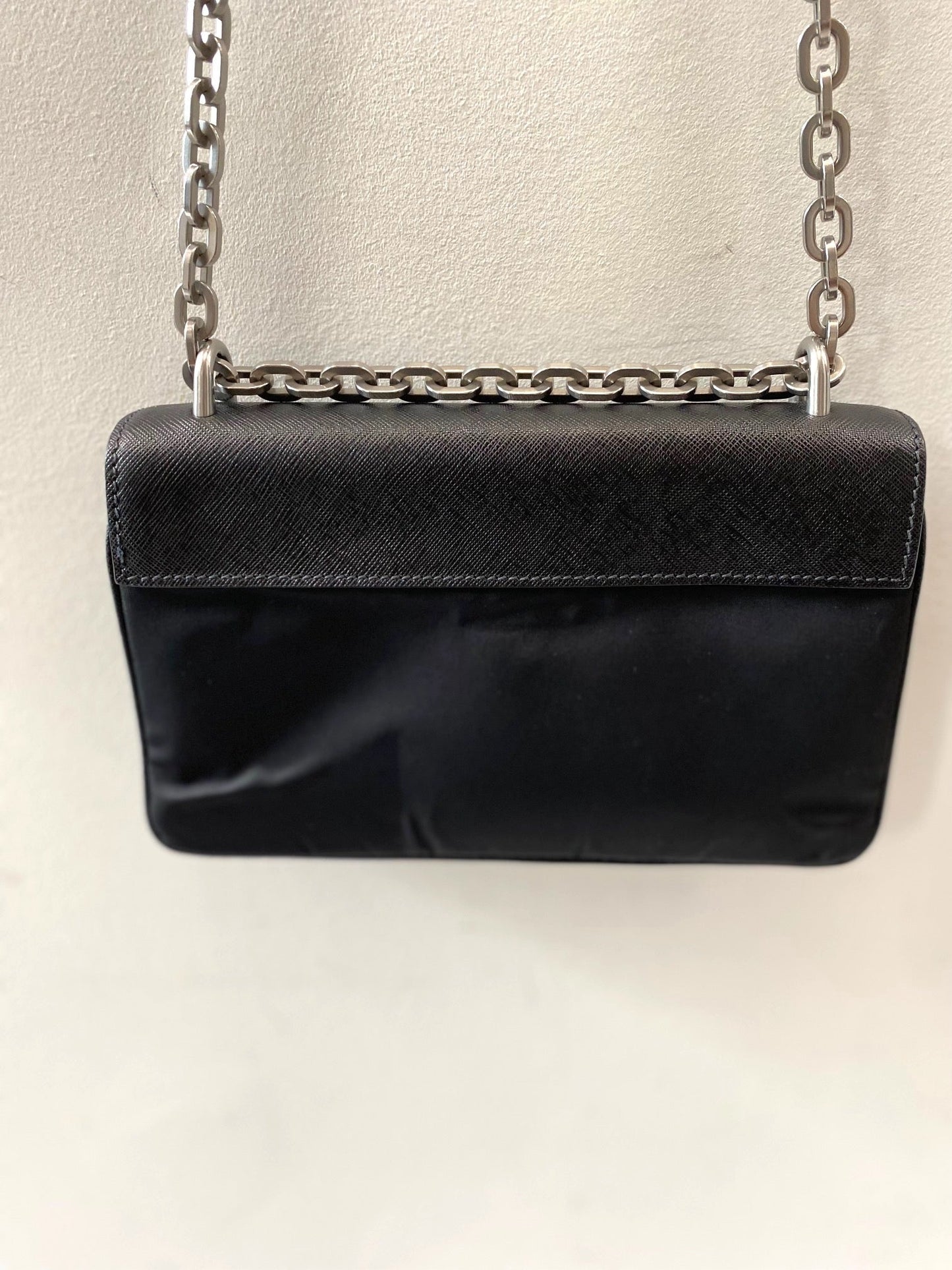 PRADA SAFFIANO LUX LEATHER CHAIN SHOULDER BAG