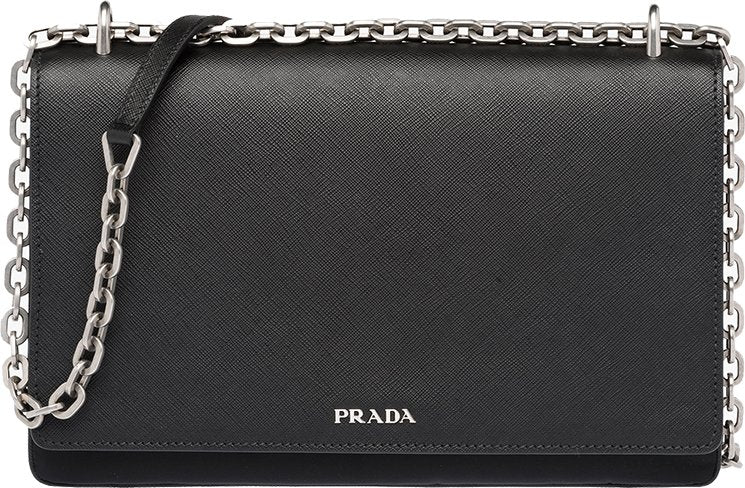 PRADA SAFFIANO LUX LEATHER CHAIN SHOULDER BAG