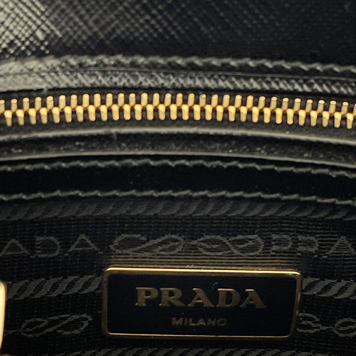 Small Prada Saffiano Vernice Promenade Bag