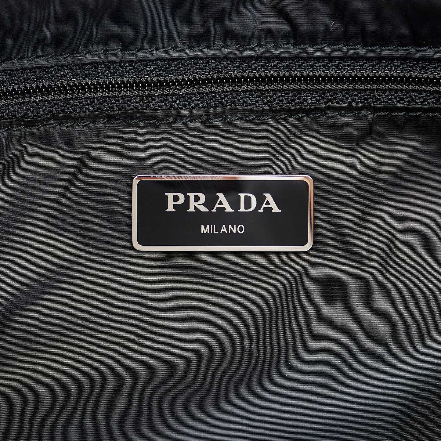 Green Prada Tessuto Stampato Tote